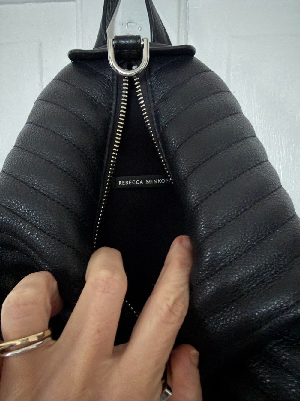 Rebecca Minkoff Black Quilted Mini Julian - Picture 8 of 9